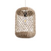 LEDTM® ECUADOR 02117 Boho Κρεμαστό Φωτιστικό Οροφής με Ντουί 1 x E27 AC 220-240V IP20 - Μπεζ - Μ28 x Π28 x Υ40cm - Image 2