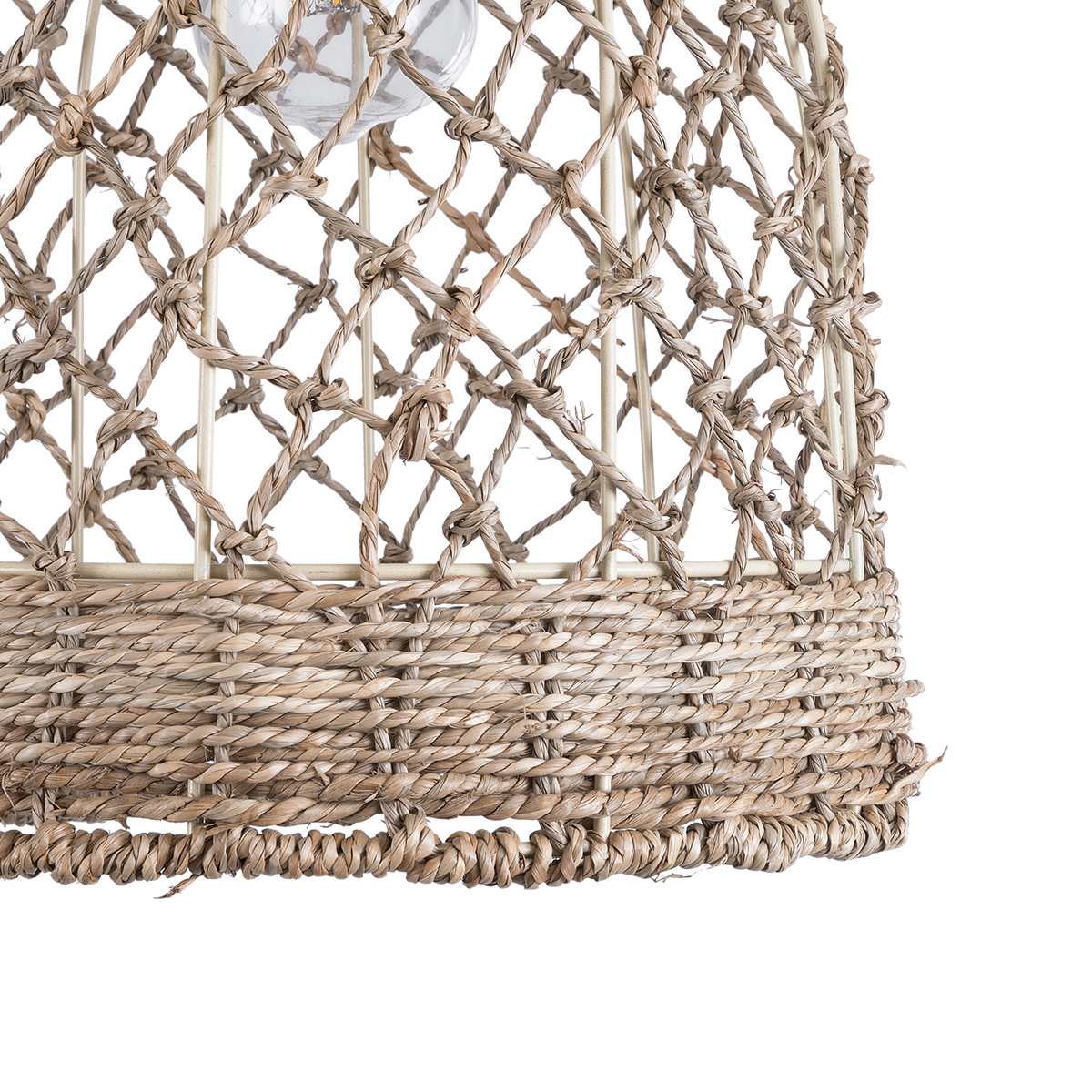 LEDTM® ECUADOR 02118 Boho Κρεμαστό Φωτιστικό Οροφής με Ντουί 1 x E27 AC 220-240V IP20 - Μπεζ - Μ25 x Π25 x Υ35cm - Image 8