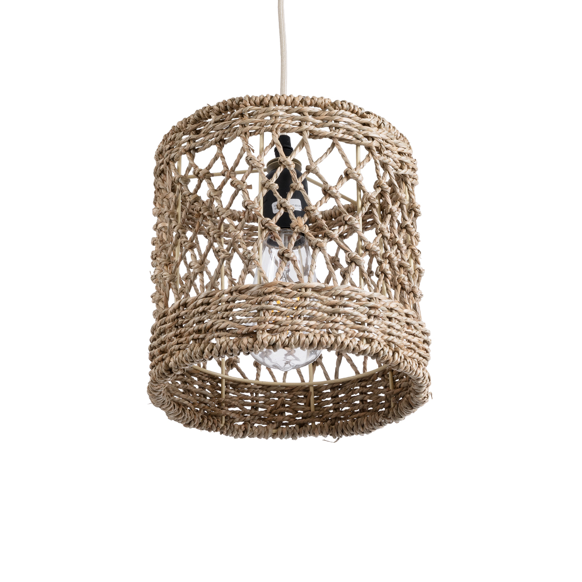 LEDTM® ECUADOR 02120 Boho Κρεμαστό Φωτιστικό Οροφής με Ντουί 1 x E27 AC 220-240V IP20 - Μπεζ - Μ20 x Π20 x Υ20cm - Image 6
