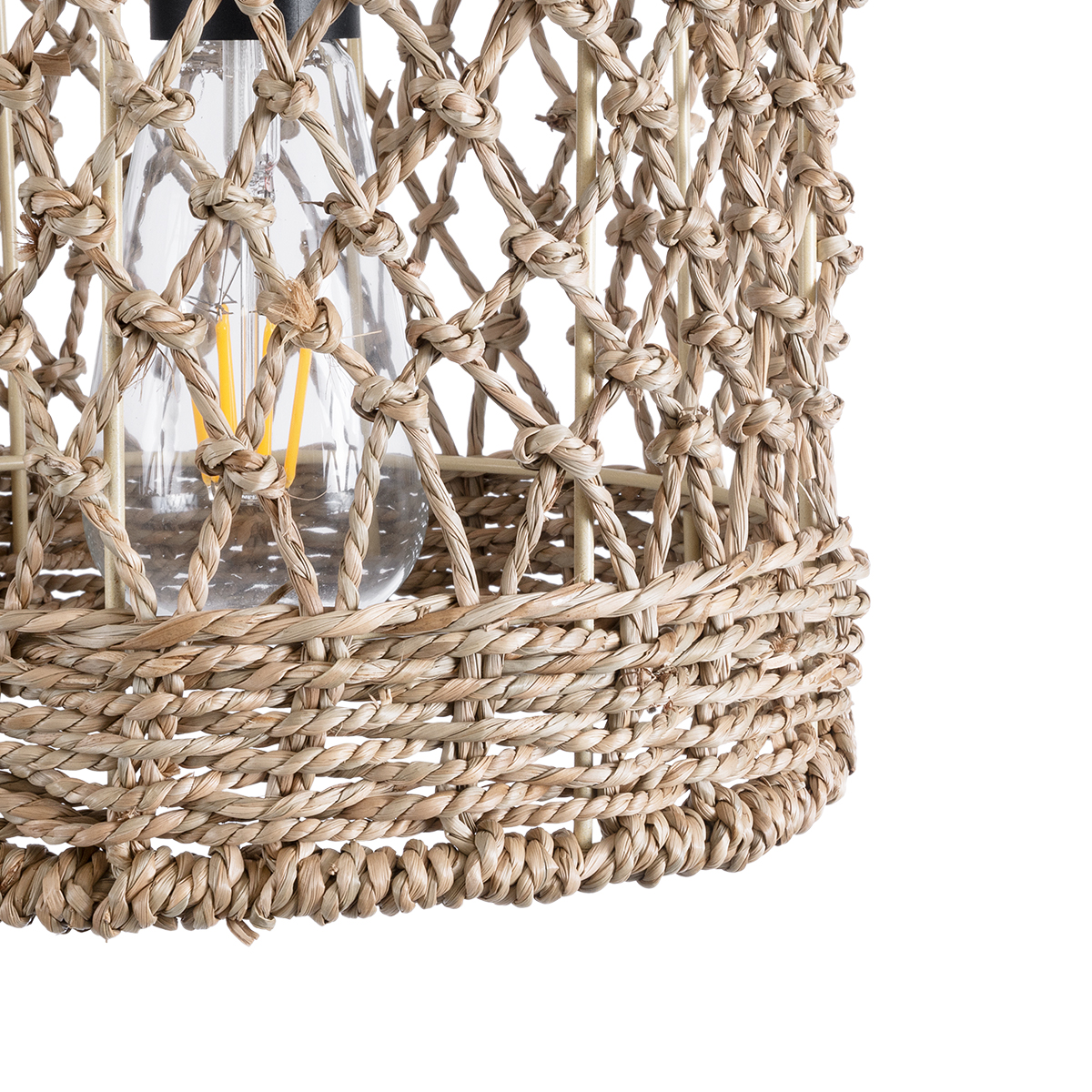 LEDTM® ECUADOR 02120 Boho Κρεμαστό Φωτιστικό Οροφής με Ντουί 1 x E27 AC 220-240V IP20 - Μπεζ - Μ20 x Π20 x Υ20cm - Image 8
