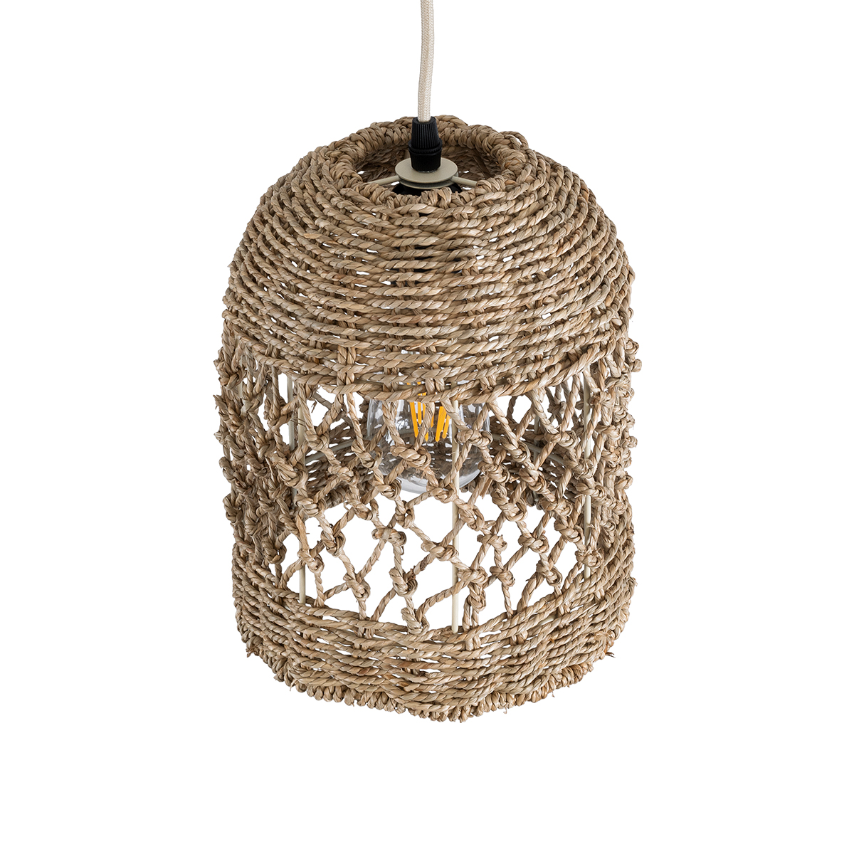 LEDTM® ECUADOR 02121 Boho Κρεμαστό Φωτιστικό Οροφής με Ντουί 1 x E27 AC 220-240V IP20 - Μπεζ - Μ20 x Π20 x Υ25cm - Image 7