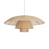 LEDTM® ZORA 02139 Boho Κρεμαστό Φωτιστικό Οροφής με Ντουί 1 x E27 AC 220-240V IP20 - Μπεζ - Μ80 x Π80 x Υ32cm - Image 2
