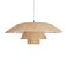 LEDTM® ZORA 02139 Boho Κρεμαστό Φωτιστικό Οροφής με Ντουί 1 x E27 AC 220-240V IP20 - Μπεζ - Μ80 x Π80 x Υ32cm - Image 5