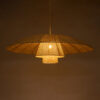 LEDTM® ZORA 02140 Boho Κρεμαστό Φωτιστικό Οροφής με Ντουί 1 x E27 AC 220-240V IP20 - Μπεζ - Μ120 x Π120 x Υ40cm - Image 3