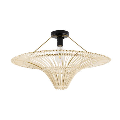 Alternative view of LEDTM® PALERMO 02152 Boho Κρεμαστό Φωτιστικό Οροφής με Ντουί 1 x E27 AC 220-240V IP20 - Μπεζ - Μ60 x Π60 x Υ36cm