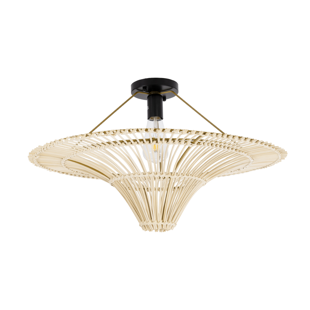 LEDTM® PALERMO 02152 Boho Κρεμαστό Φωτιστικό Οροφής με Ντουί 1 x E27 AC 220-240V IP20 - Μπεζ - Μ60 x Π60 x Υ36cm - Image 2