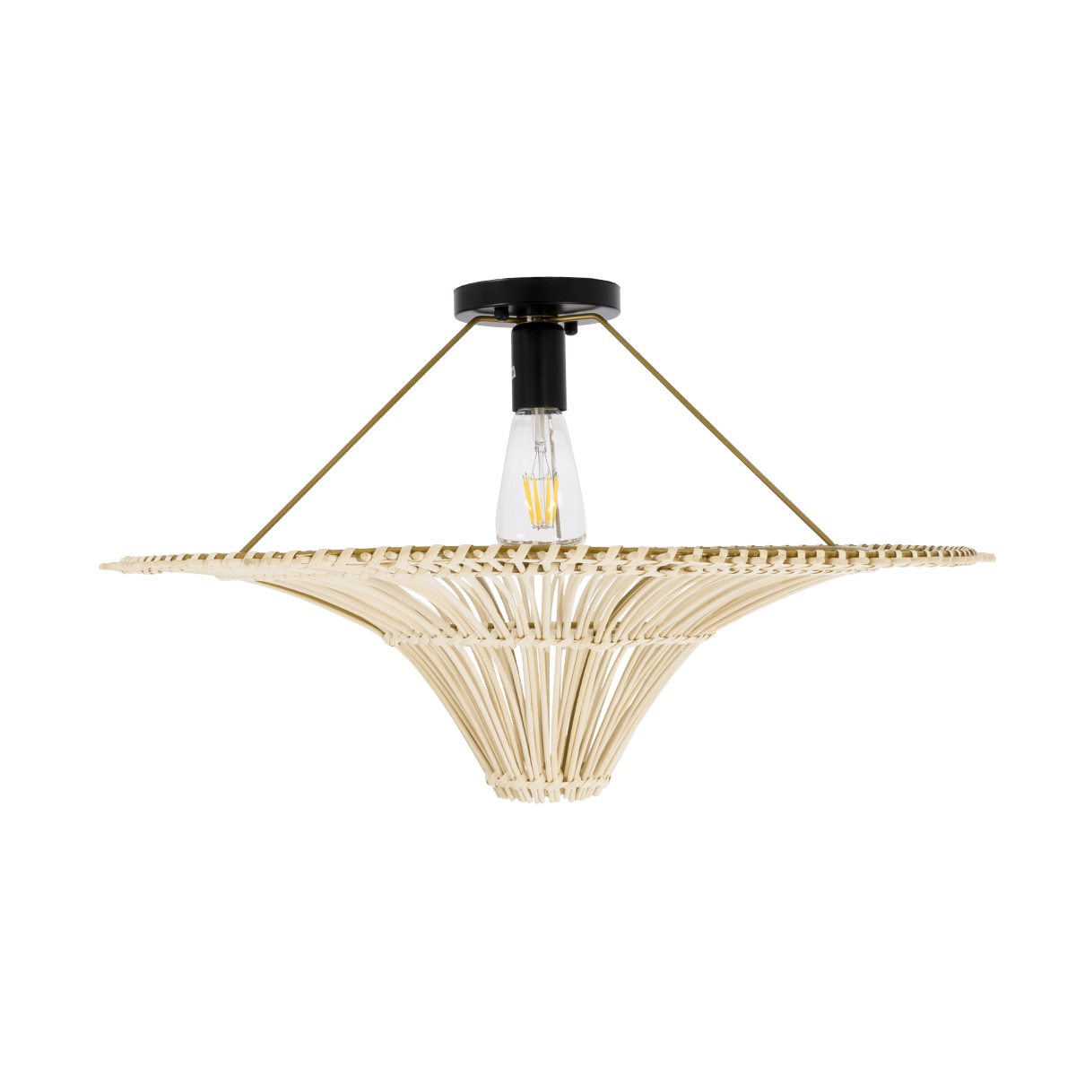 LEDTM® PALERMO 02152 Boho Κρεμαστό Φωτιστικό Οροφής με Ντουί 1 x E27 AC 220-240V IP20 - Μπεζ - Μ60 x Π60 x Υ36cm - Image 4