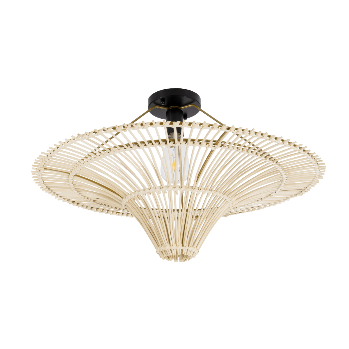 LEDTM® PALERMO 02152 Boho Κρεμαστό Φωτιστικό Οροφής με Ντουί 1 x E27 AC 220-240V IP20 - Μπεζ - Μ60 x Π60 x Υ36cm - Image 5