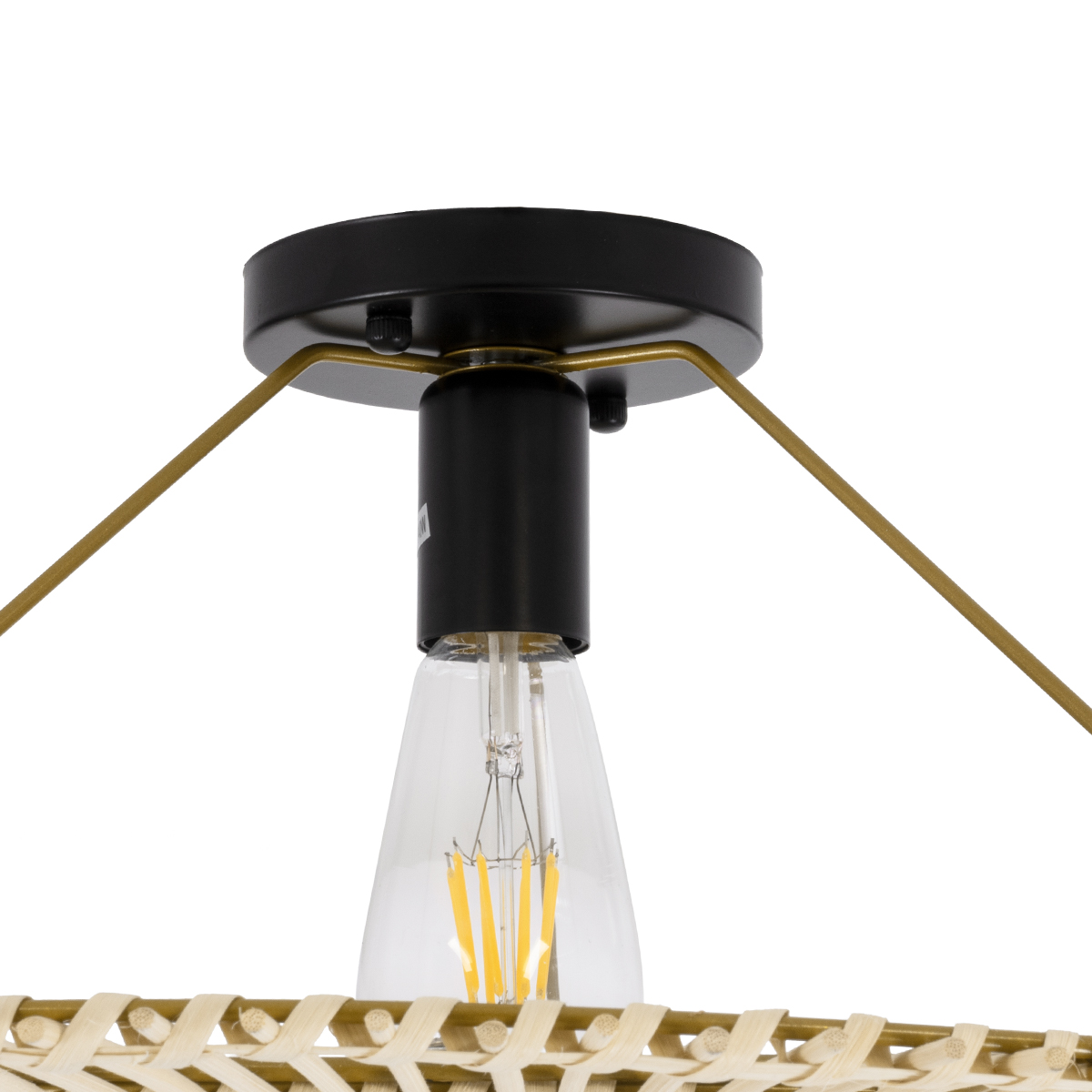 LEDTM® PALERMO 02152 Boho Κρεμαστό Φωτιστικό Οροφής με Ντουί 1 x E27 AC 220-240V IP20 - Μπεζ - Μ60 x Π60 x Υ36cm - Image 8