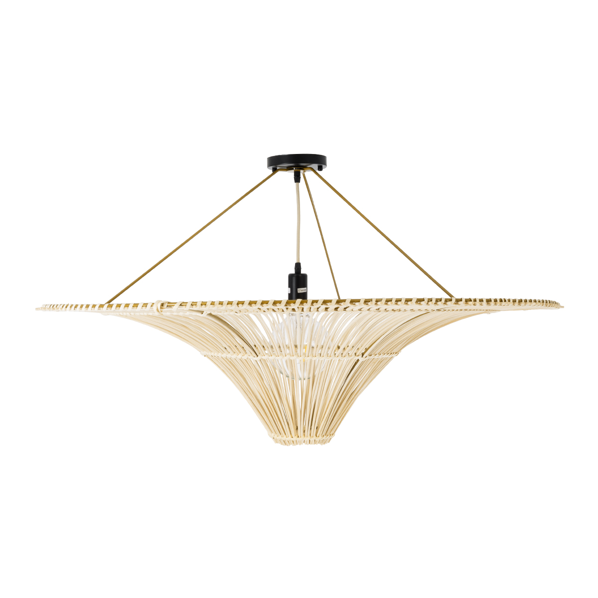 LEDTM® PALERMO 02153 Boho Φωτιστικό Οροφής με Ντουί 1 x E27 AC 220-240V IP20 - Μπεζ - Μ100 x Π100 x Υ55cm - Image 4