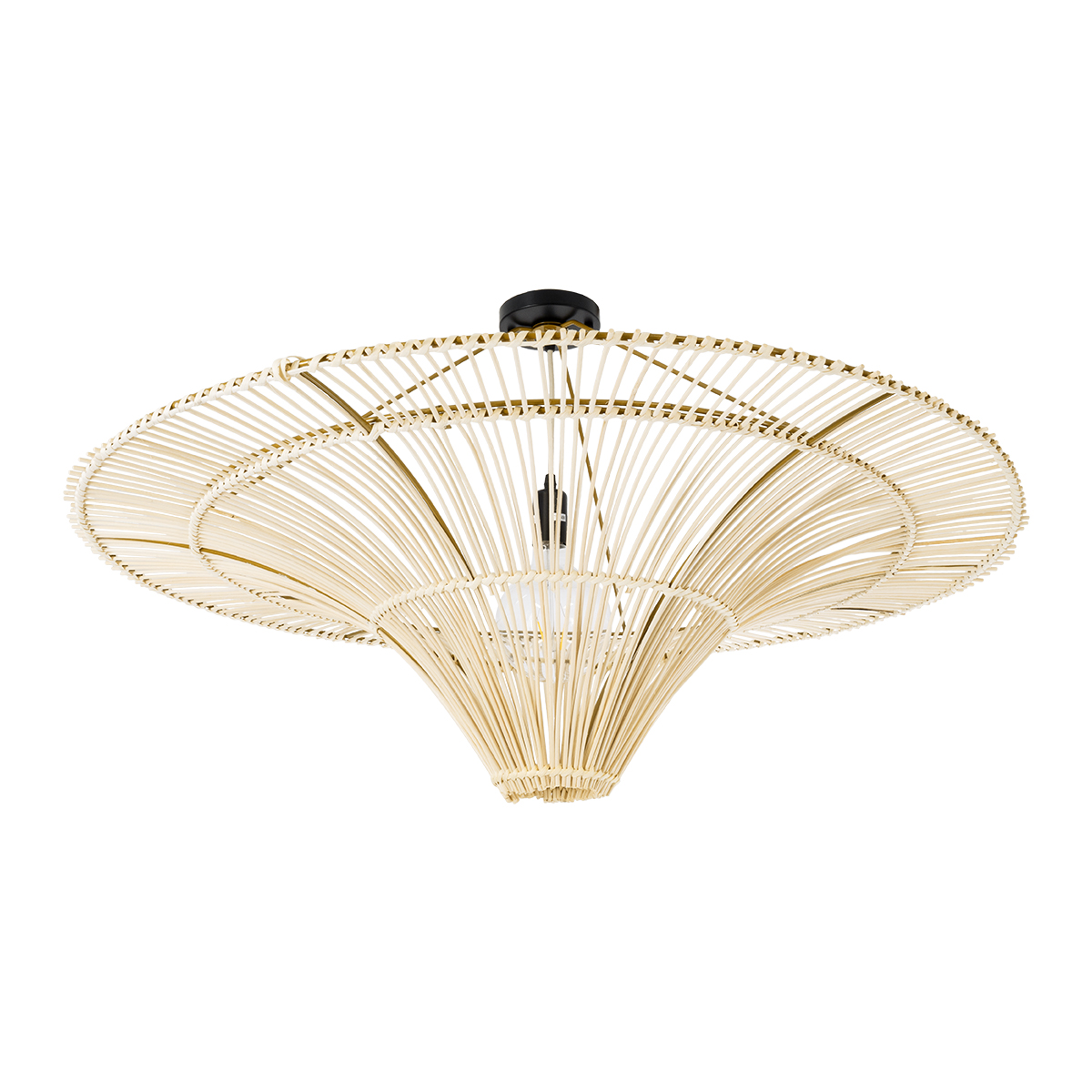 LEDTM® PALERMO 02153 Boho Φωτιστικό Οροφής με Ντουί 1 x E27 AC 220-240V IP20 - Μπεζ - Μ100 x Π100 x Υ55cm - Image 5