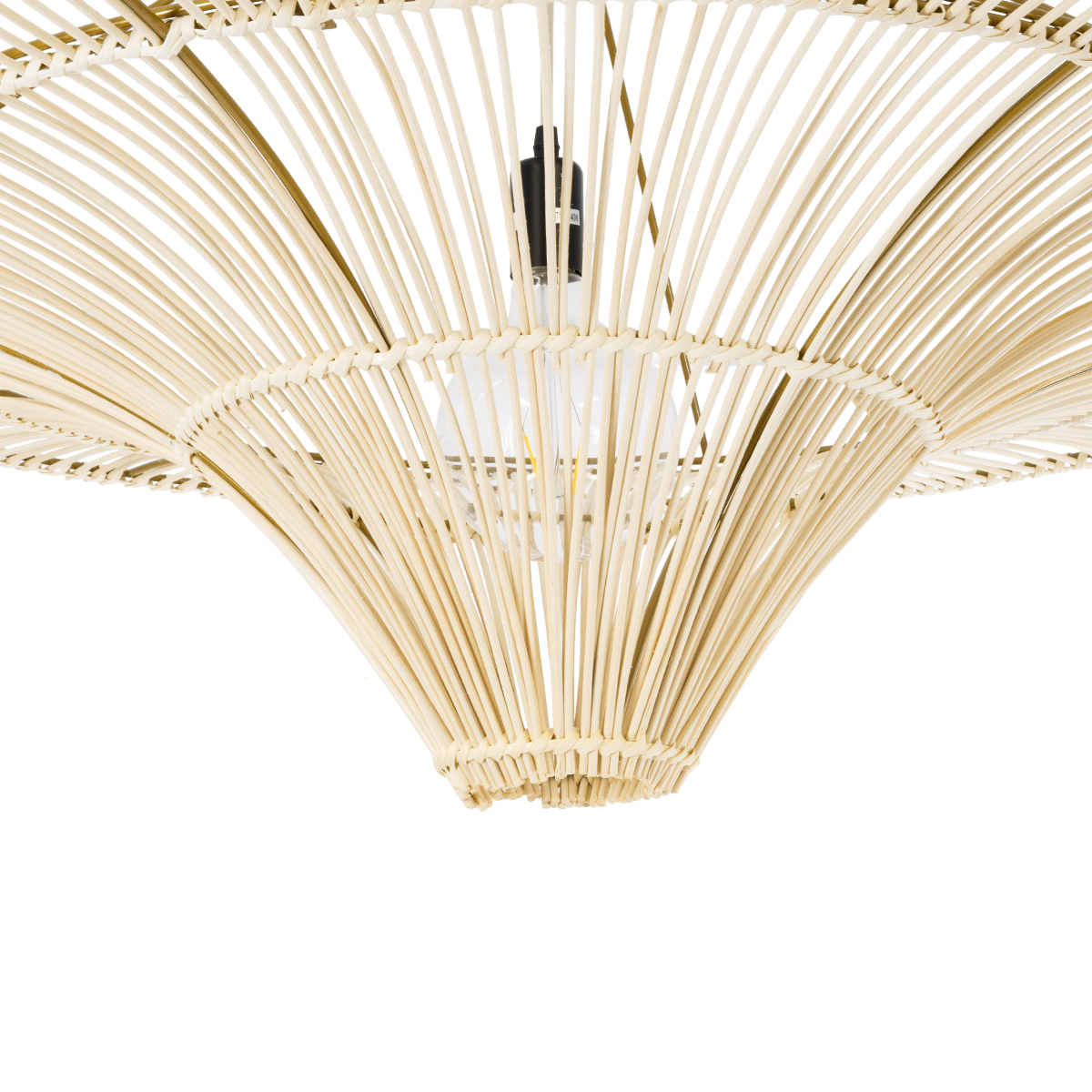 LEDTM® PALERMO 02153 Boho Φωτιστικό Οροφής με Ντουί 1 x E27 AC 220-240V IP20 - Μπεζ - Μ100 x Π100 x Υ55cm - Image 6