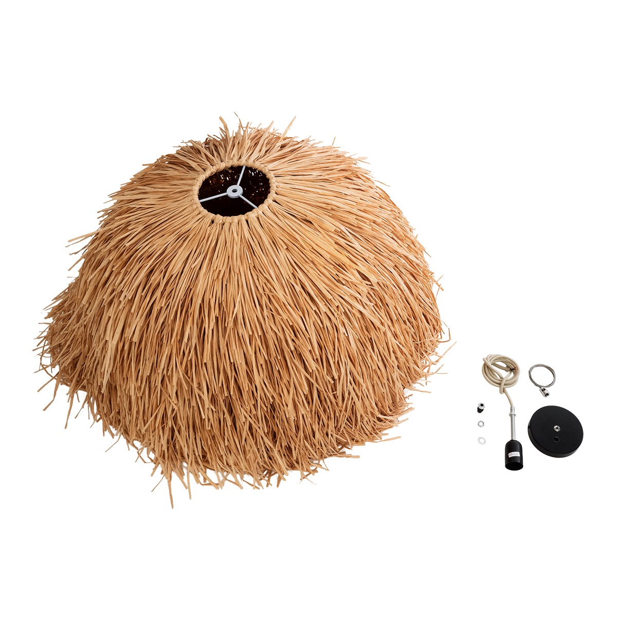 LEDTM® GUADELOUPE 02155 Boho Κρεμαστό Φωτιστικό Οροφής με Ντουί 1 x E27 AC 220-240V IP20 - Καφέ - Μ80 x Π80 x Υ60cm - Image 11