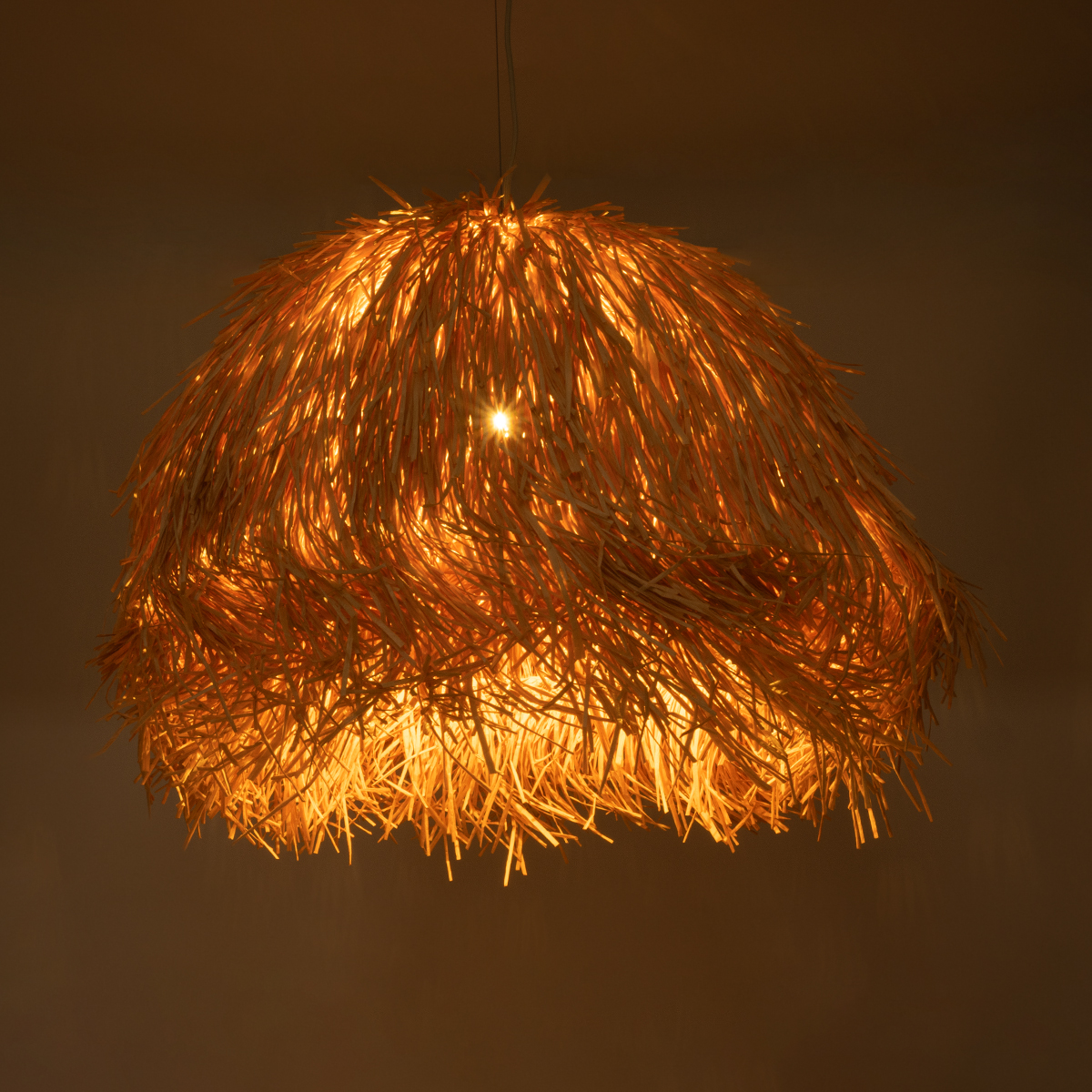 LEDTM® GUADELOUPE 02155 Boho Κρεμαστό Φωτιστικό Οροφής με Ντουί 1 x E27 AC 220-240V IP20 - Καφέ - Μ80 x Π80 x Υ60cm - Image 3