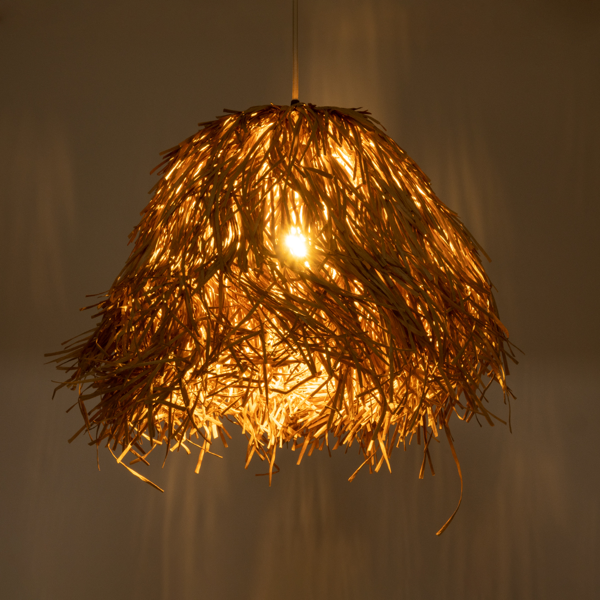 LEDTM® GUADELOUPE 02157 Boho Κρεμαστό Φωτιστικό Οροφής με Ντουί 1 x E27 AC 220-240V IP20 - Μπεζ - Μ50 x Π50 x Υ40cm - Image 3