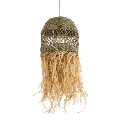 Alternative view of LEDTM® SAINTLUCIA 02160 Boho Κρεμαστό Φωτιστικό Οροφής με Ντουί 1 x E27 AC 220-240V IP20 - Μπεζ & Καφέ - Μ30 x Π30 x Υ90cm
