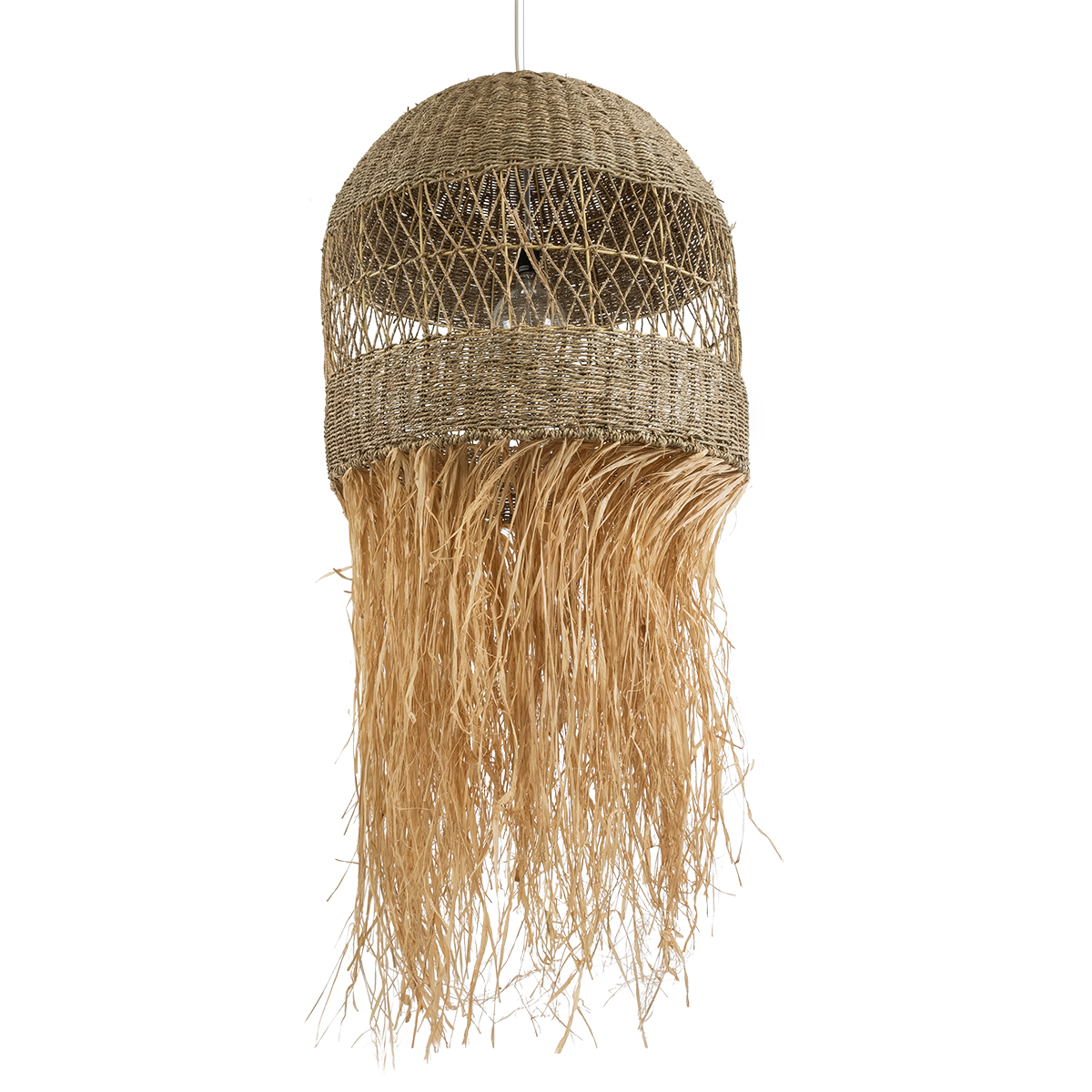 LEDTM® SAINTLUCIA 02161 Boho Κρεμαστό Φωτιστικό Οροφής με Ντουί 1 x E27 AC 220-240V IP20 - Μπεζ - Μ66 x Π66 x Υ120cm - Image 6