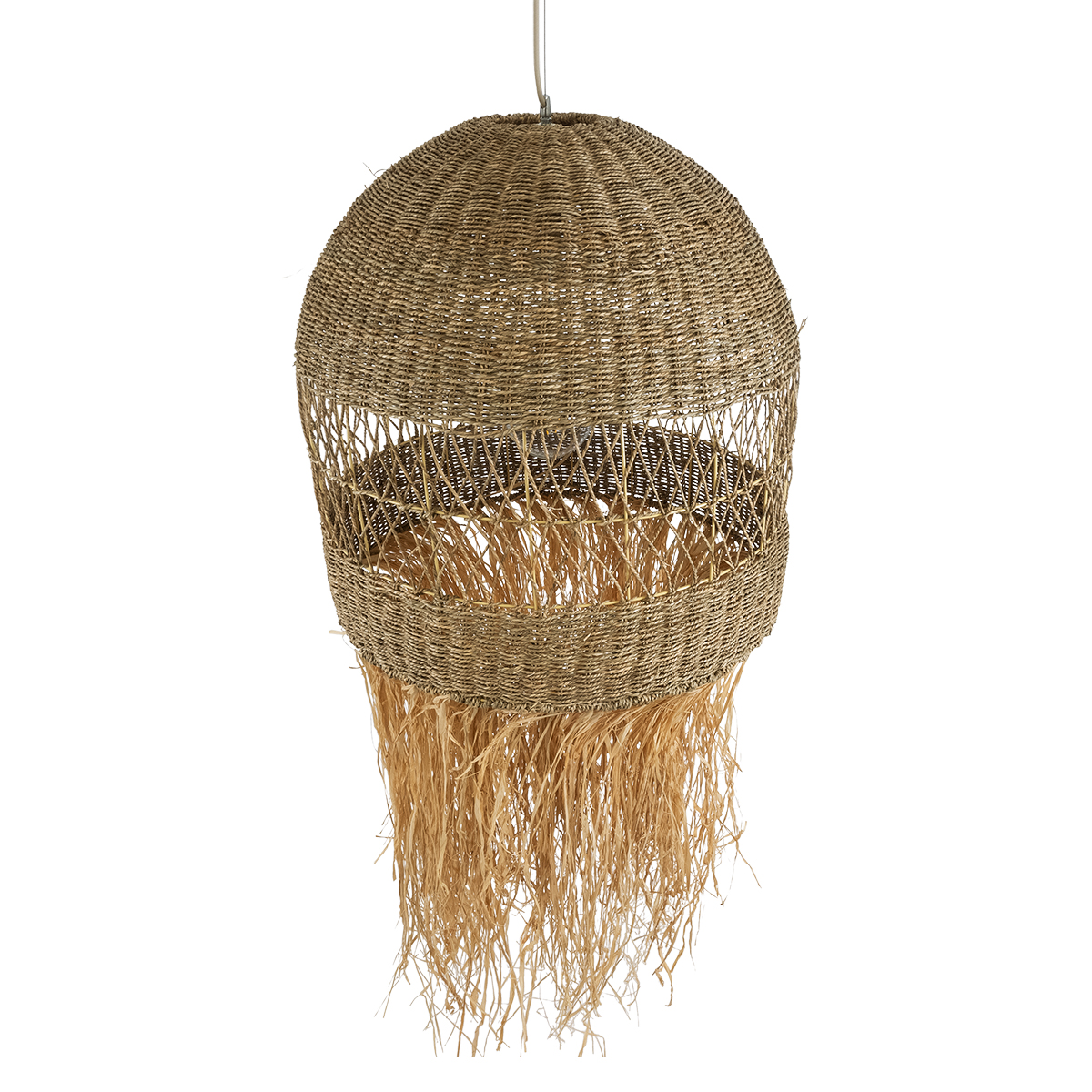 LEDTM® SAINTLUCIA 02161 Boho Κρεμαστό Φωτιστικό Οροφής με Ντουί 1 x E27 AC 220-240V IP20 - Μπεζ - Μ66 x Π66 x Υ120cm - Image 7