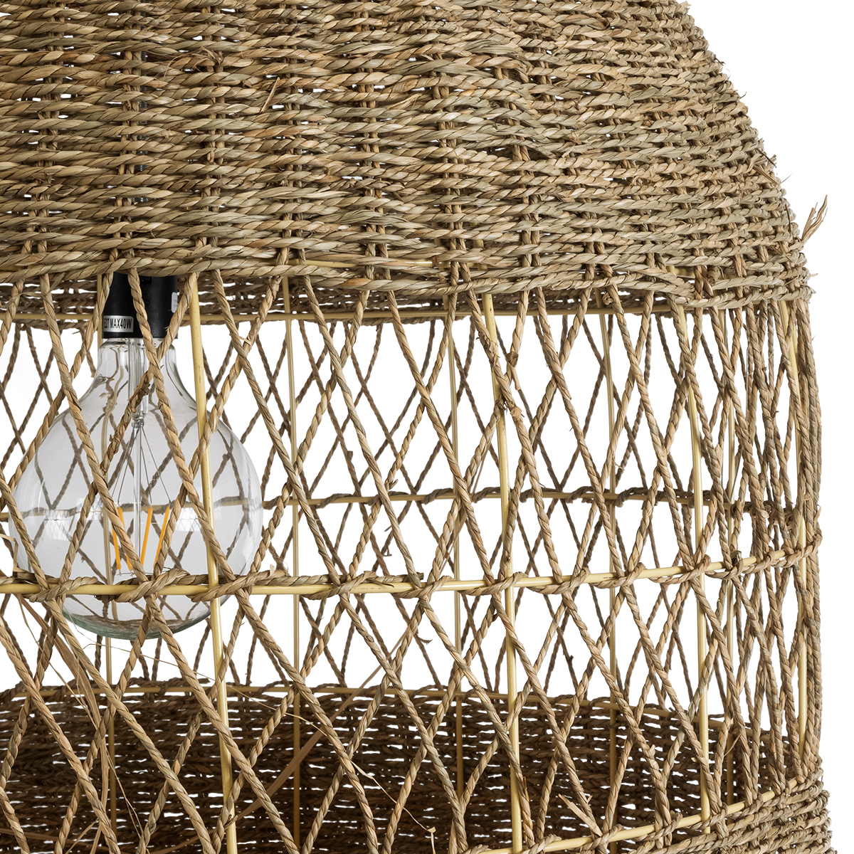 LEDTM® SAINTLUCIA 02161 Boho Κρεμαστό Φωτιστικό Οροφής με Ντουί 1 x E27 AC 220-240V IP20 - Μπεζ - Μ66 x Π66 x Υ120cm - Image 8
