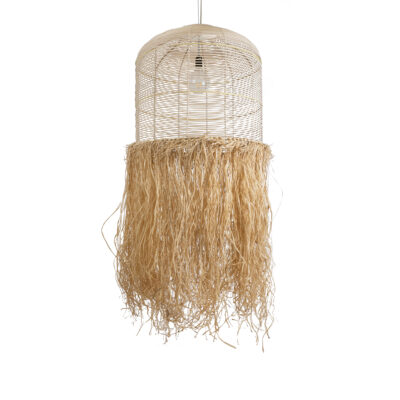 Alternative view of LEDTM® BASSETERRE 02163 Boho Κρεμαστό Φωτιστικό Οροφής με Ντουί 1 x E27 AC 220-240V IP20 - Μπεζ & Καφέ - Μ70 x Π70 x Υ170cm