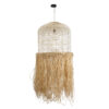 LEDTM® BASSETERRE 02163 Boho Κρεμαστό Φωτιστικό Οροφής με Ντουί 1 x E27 AC 220-240V IP20 - Μπεζ & Καφέ - Μ70 x Π70 x Υ170cm - Image 4
