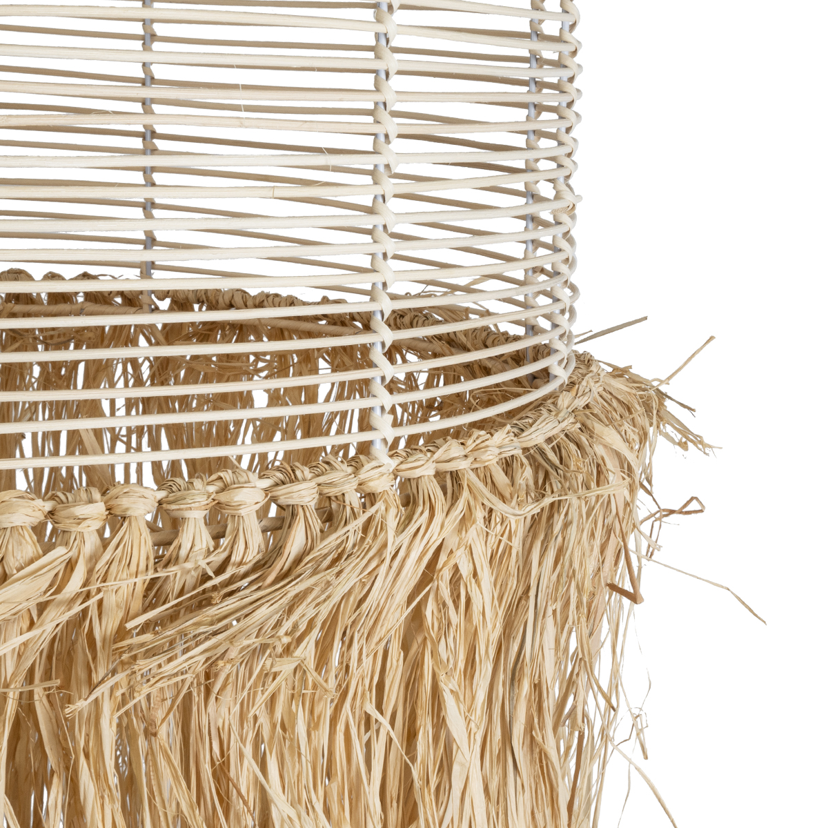 LEDTM® BASSETERRE 02163 Boho Κρεμαστό Φωτιστικό Οροφής με Ντουί 1 x E27 AC 220-240V IP20 - Μπεζ & Καφέ - Μ70 x Π70 x Υ170cm - Image 8