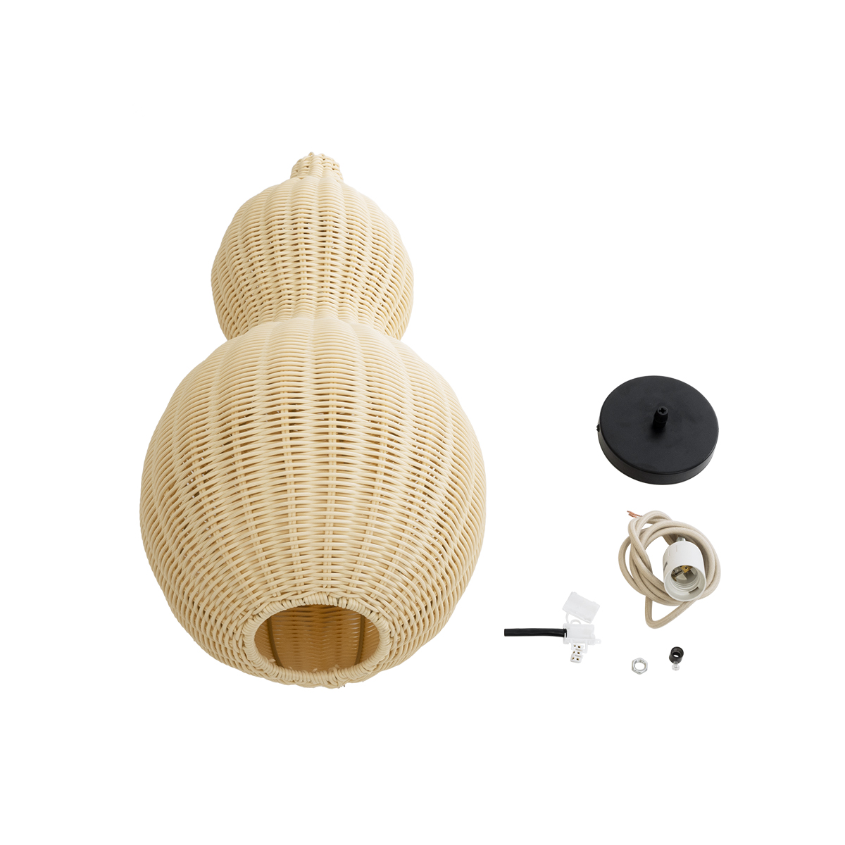 LEDTM® KINGSTOWN 02168 Boho Κρεμαστό Φωτιστικό Οροφής με Ντουί 1 x E27 AC 220-240V IP20 - Μπεζ - Μ30 x Π30 x Υ60cm - Image 10