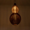 LEDTM® KINGSTOWN 02169 Boho Κρεμαστό Φωτιστικό Οροφής με Ντουί 1 x E27 AC 220-240V IP20 - Καφέ - Μ30 x Π30 x Υ60cm - Image 3