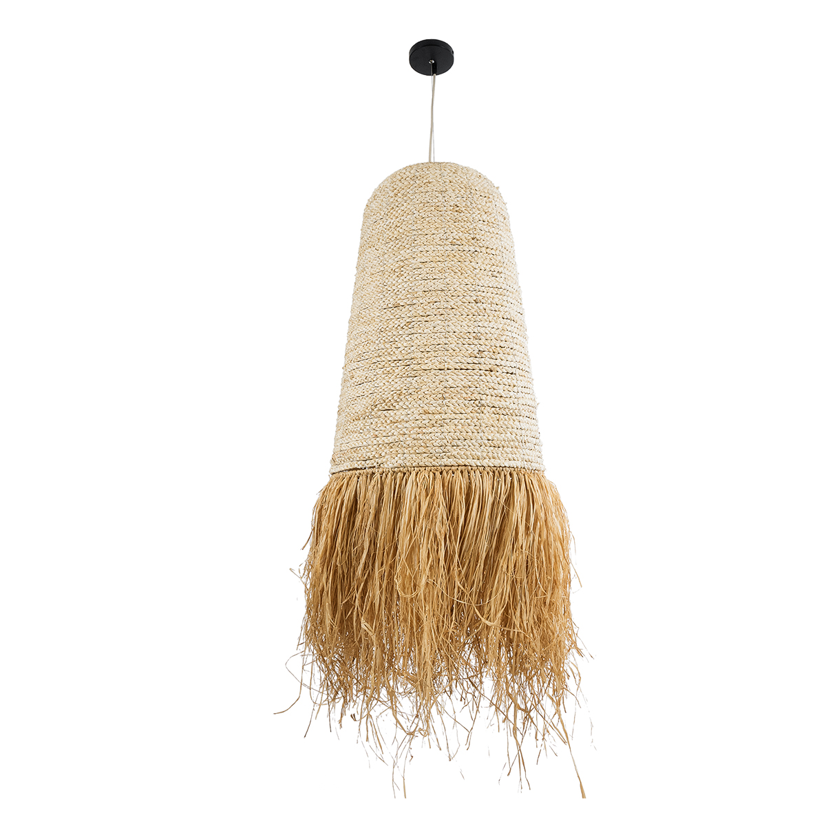 LEDTM® LETA 02171 Boho Κρεμαστό Φωτιστικό Οροφής με Ντουί 1 x E27 AC 220-240V IP20 - Μπεζ - Μ50 x Π50 x Υ150cm - Image 4