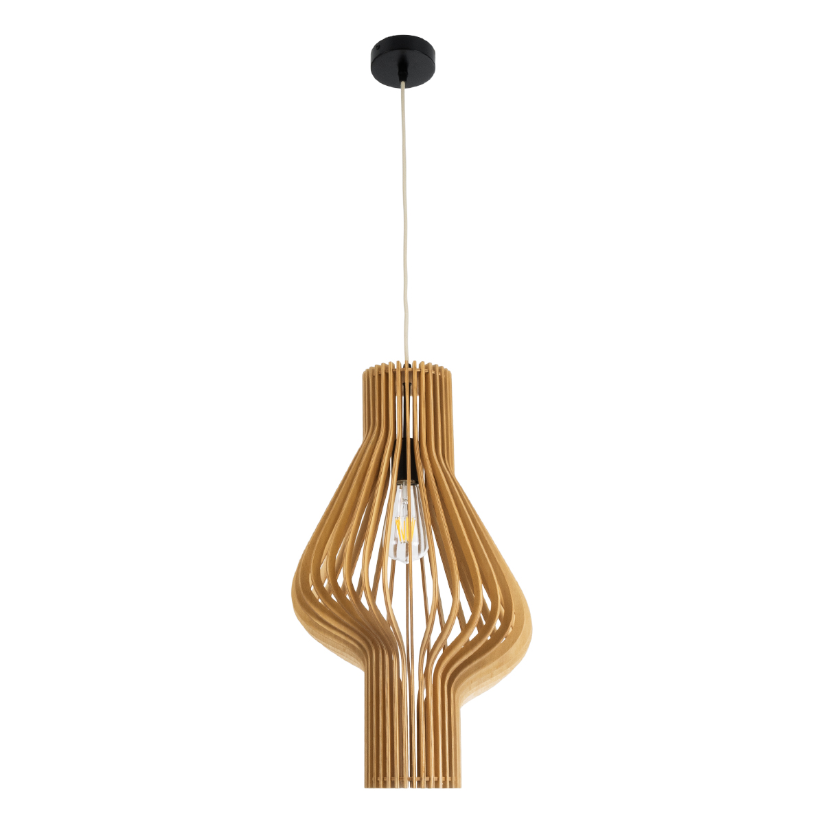 LEDTM® SCANDINAVIA 02172 Boho Κρεμαστό Φωτιστικό Οροφής με Ντουί 1 x E27 AC 220-240V IP20 - Μπεζ - Μ32 x Π32 x Υ56cm - Image 4