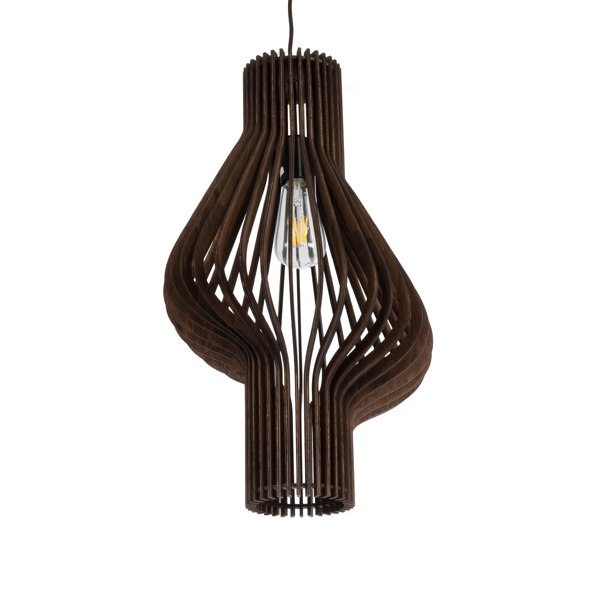 LEDTM® MIHIRO 02173 Boho Κρεμαστό Φωτιστικό Οροφής με Ντουί 1 x E27 AC 220-240V IP20 - Καφέ - Μ32 x Π32 x Υ56cm - Image 2