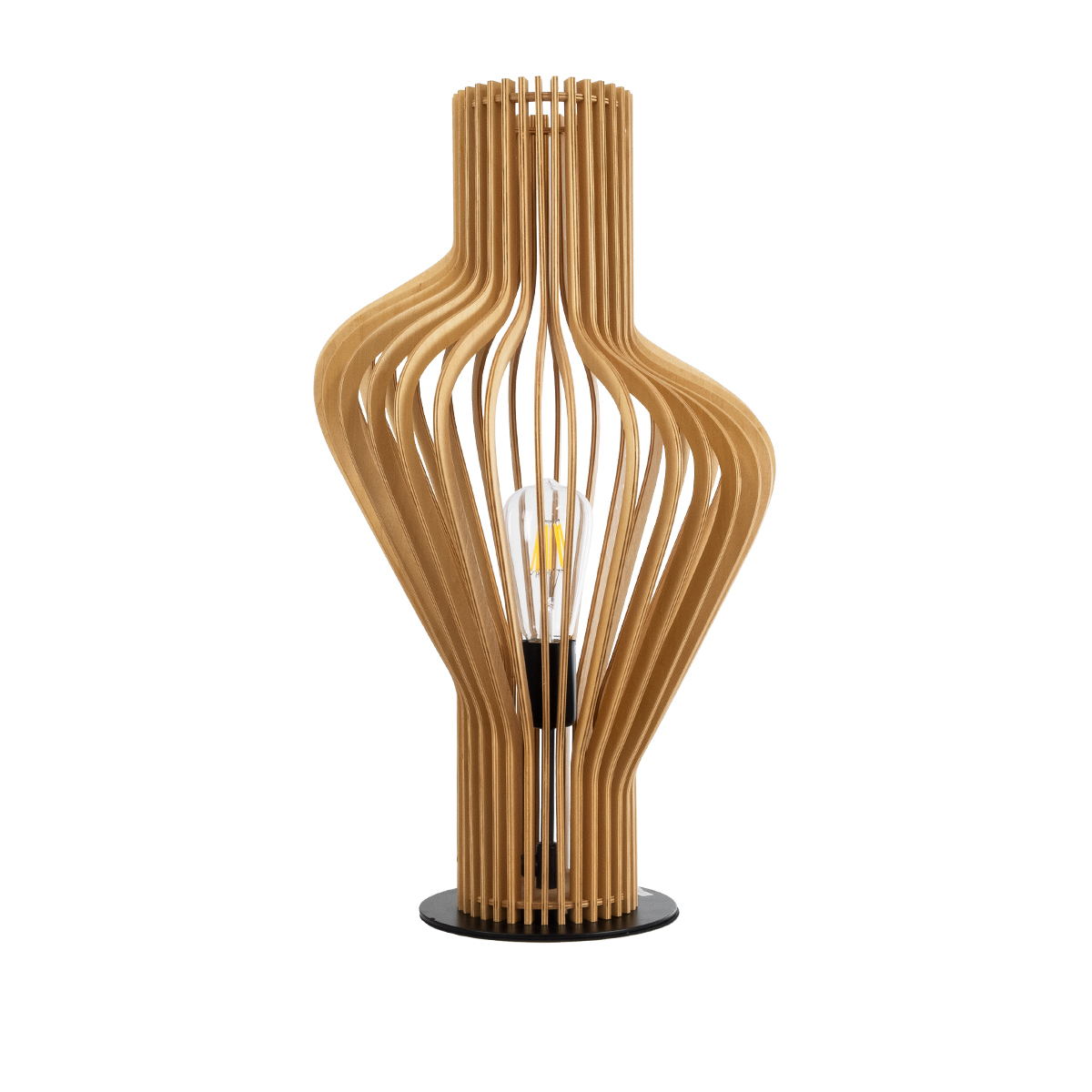 LEDTM® MIHIRO 02176 Boho Επιτραπέζιο Φωτιστικό Πορτατίφ με Ντουί 1 x E27 AC 220-240V IP20 - Μπεζ& Μαύρο - Μ33 x Π33 x Υ57cm - Image 2