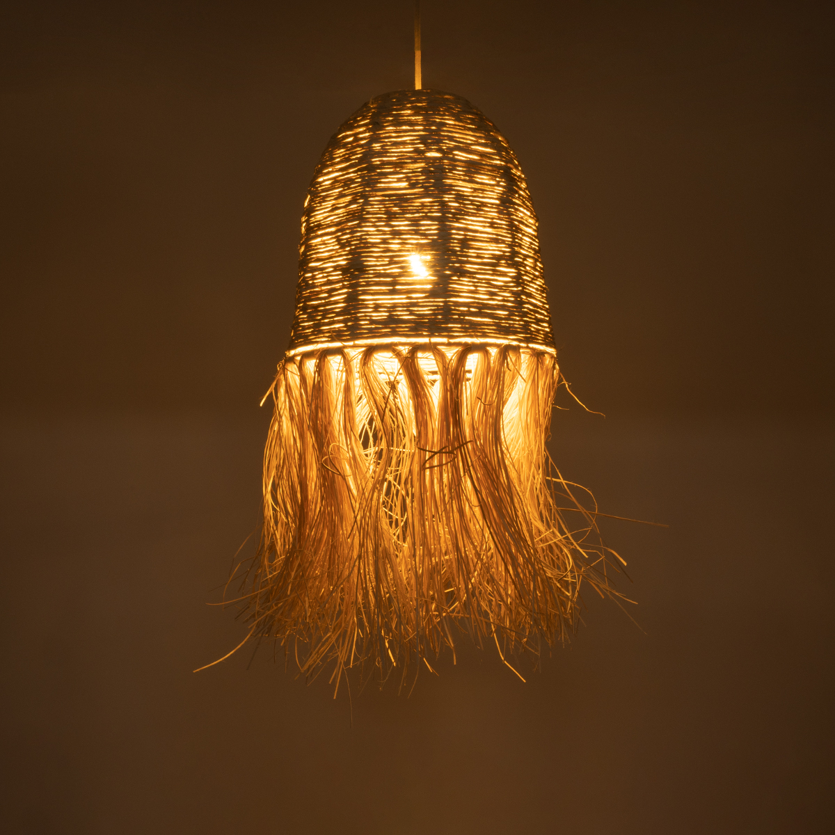 LEDTM® AREMBEPE 02178 Boho Κρεμαστό Φωτιστικό Οροφής με Ντουί 1 x E27 AC 220-240V IP20 - Μπεζ - Μ34 x Π34 x Υ70cm - Image 3