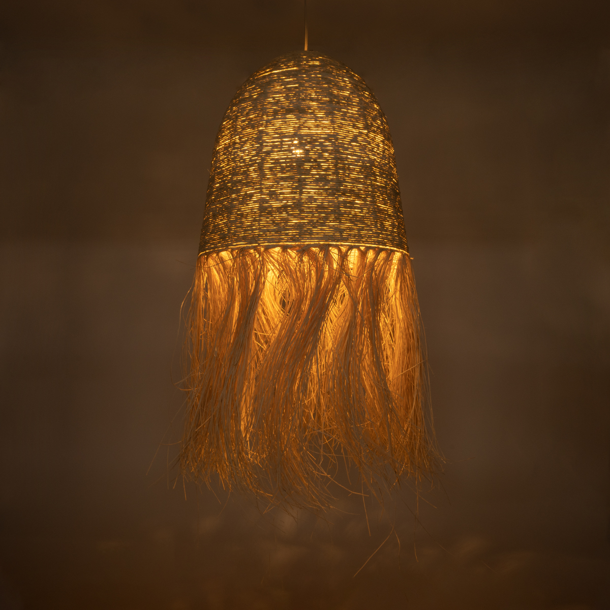 LEDTM® AREMBEPE 02179 Boho Κρεμαστό Φωτιστικό Οροφής με Ντουί 1 x E27 AC 220-240V IP20 - Μπεζ - Μ60 x Π60 x Υ130cm - Image 3