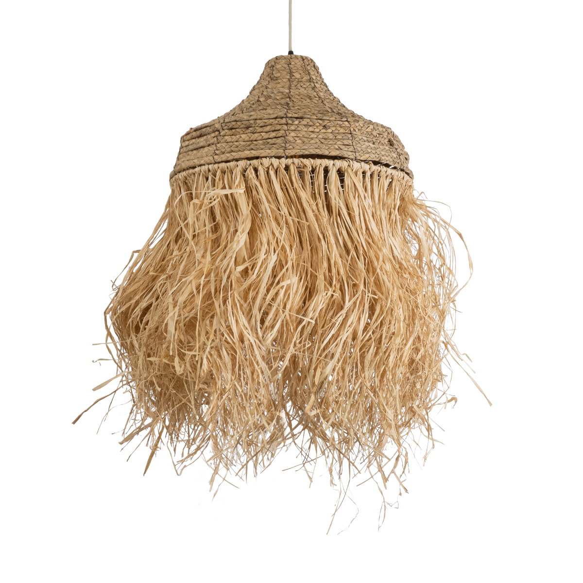 LEDTM® PORTOFERRAIO 02185 Boho Κρεμαστό Φωτιστικό Οροφής με Ντουί 1 x E27 AC 220-240V IP20 - Μπεζ - Μ50 x Π50 x Υ80cm - Image 2