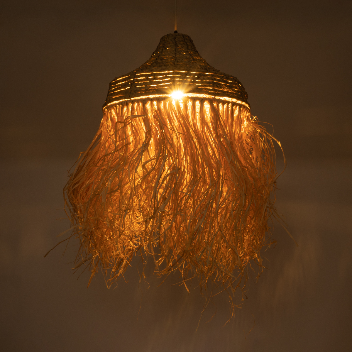 LEDTM® PORTOFERRAIO 02185 Boho Κρεμαστό Φωτιστικό Οροφής με Ντουί 1 x E27 AC 220-240V IP20 - Μπεζ - Μ50 x Π50 x Υ80cm - Image 3