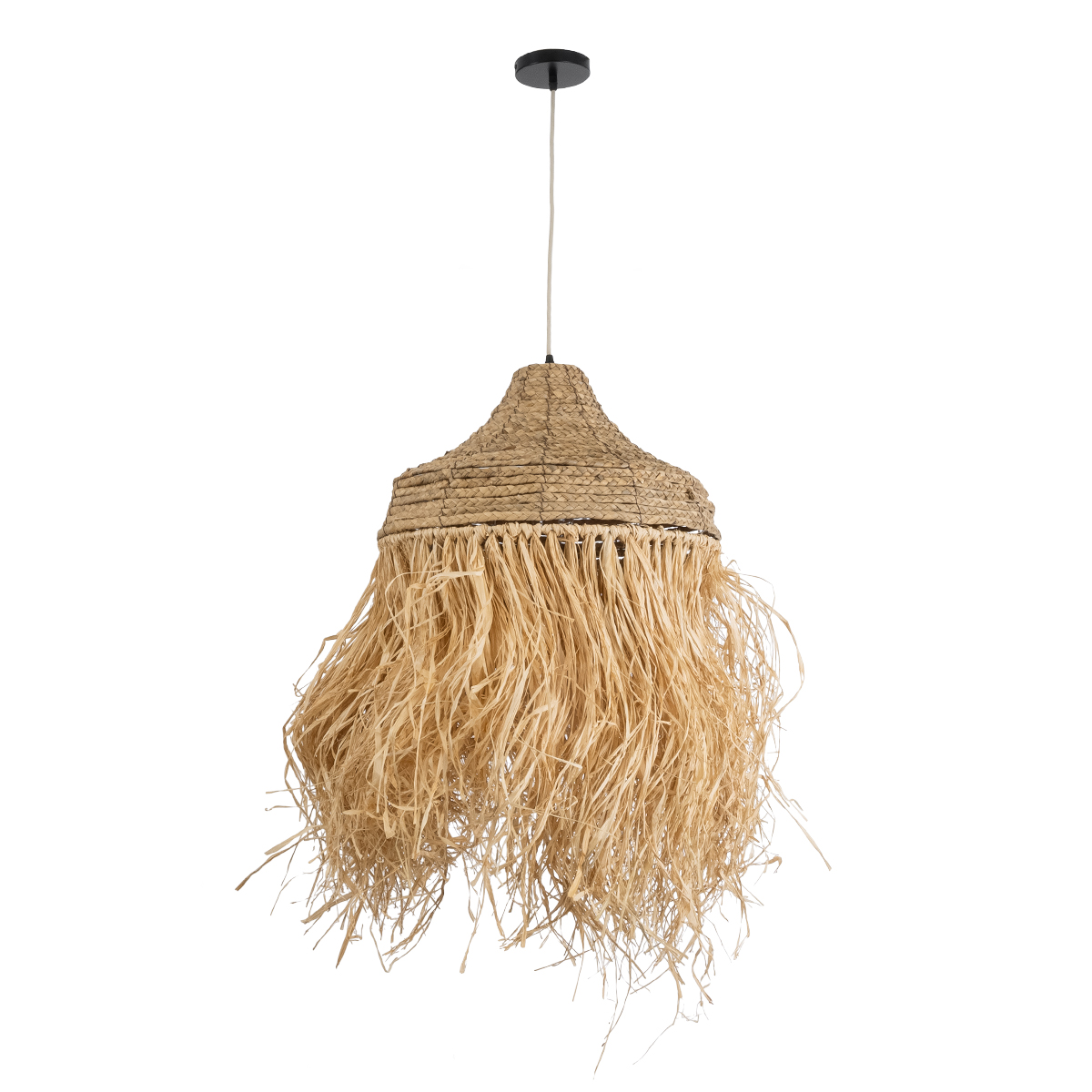 LEDTM® PORTOFERRAIO 02185 Boho Κρεμαστό Φωτιστικό Οροφής με Ντουί 1 x E27 AC 220-240V IP20 - Μπεζ - Μ50 x Π50 x Υ80cm - Image 4