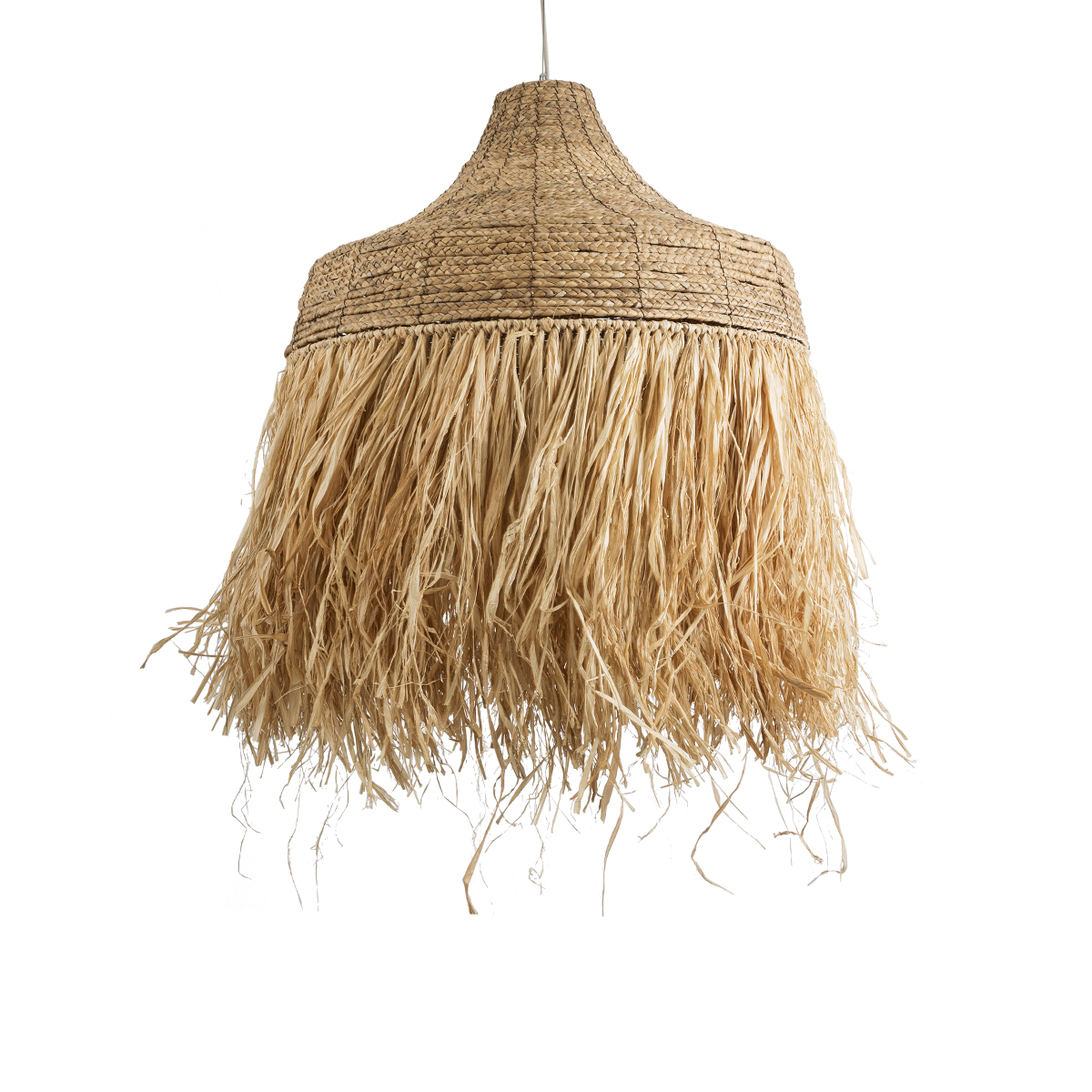 LEDTM® PORTOFERRAIO 02186 Boho Κρεμαστό Φωτιστικό Οροφής με Ντουί 1 x E27 AC 220-240V IP20 - Μπεζ - Μ80 x Π80 x Υ120cm - Image 2