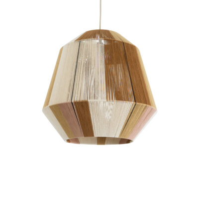 Alternative view of LEDTM® SALERNO 02187 Boho Κρεμαστό Φωτιστικό Οροφής με Ντουί 1 x E27 AC 220-240V IP20 - Μπεζ & Καφέ - Μ50 x Π50 x Υ50cm