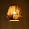 LEDTM® SALERNO 02187 Boho Κρεμαστό Φωτιστικό Οροφής με Ντουί 1 x E27 AC 220-240V IP20 - Μπεζ & Καφέ - Μ50 x Π50 x Υ50cm - Image 3