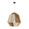 LEDTM® SALERNO 02187 Boho Κρεμαστό Φωτιστικό Οροφής με Ντουί 1 x E27 AC 220-240V IP20 - Μπεζ & Καφέ - Μ50 x Π50 x Υ50cm - Image 4