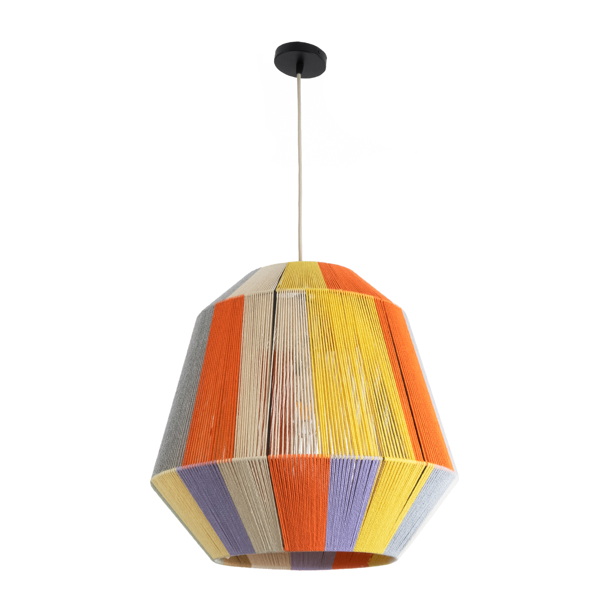 LEDTM® SALERNO 02188 Boho Κρεμαστό Φωτιστικό Οροφής με Ντουί 1 x E27 AC 220-240V IP20 - Πολύχρωμο - Μ50 x Π50 x Υ50cm - Image 4
