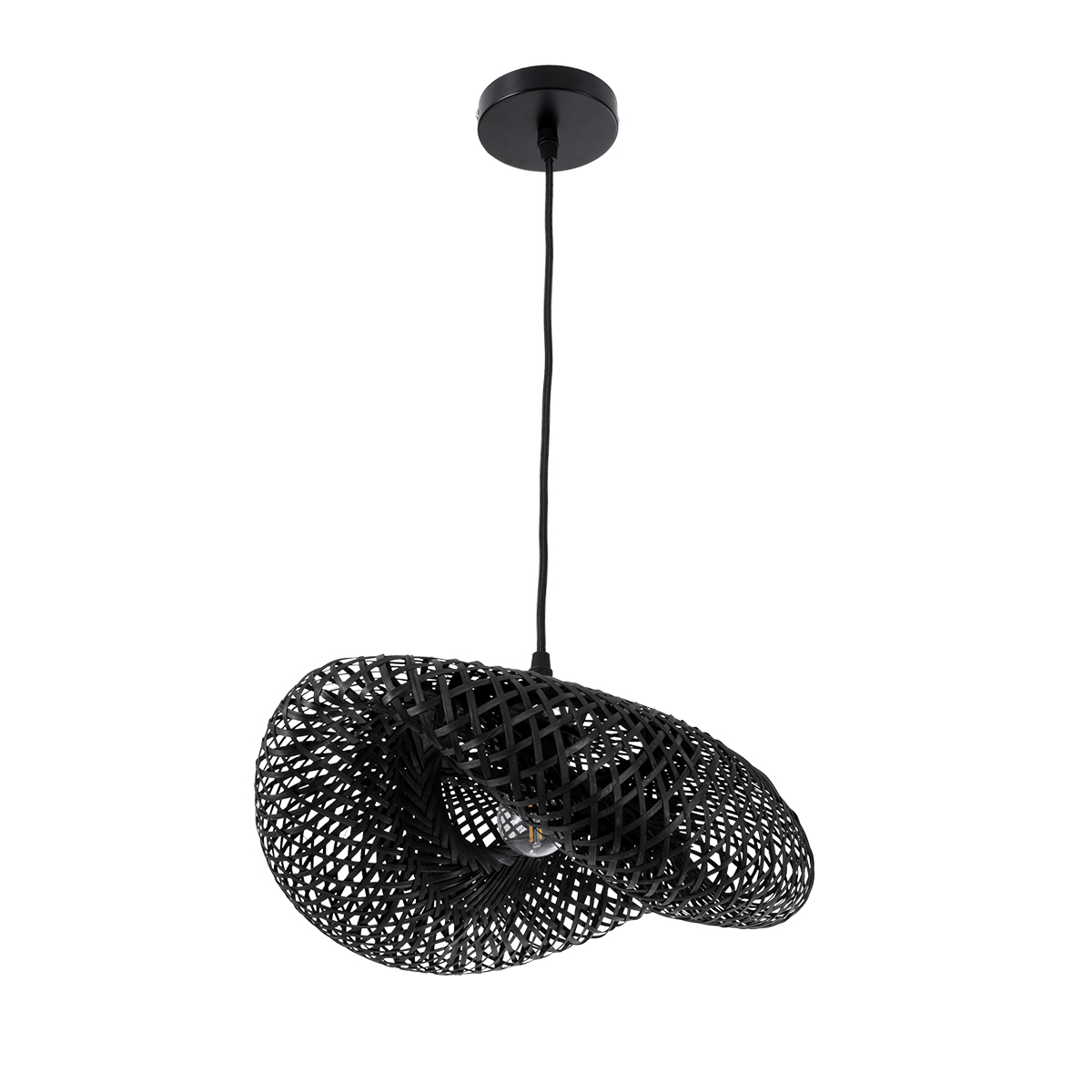 LEDTM® MEXICO 02200 Boho Κρεμαστό Φωτιστικό Οροφής με Ντουί 1 x E27 AC 220-240V IP20 - Μαύρο - Μ40 x Π30 x Υ13cm - Image 3