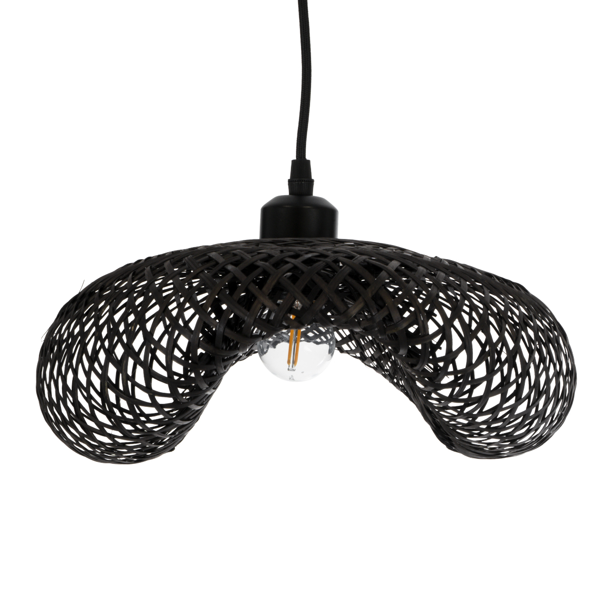LEDTM® MEXICO 02200 Boho Κρεμαστό Φωτιστικό Οροφής με Ντουί 1 x E27 AC 220-240V IP20 - Μαύρο - Μ40 x Π30 x Υ13cm - Image 8