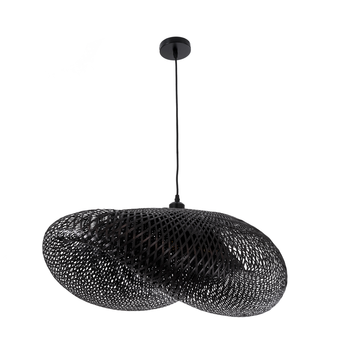 LEDTM® MEXICO 02202 Boho Κρεμαστό Φωτιστικό Οροφής με Ντουί 1 x E27 AC 220-240V IP20 - Μαύρο - Μ85 x Π50 x Υ30cm - Image 3