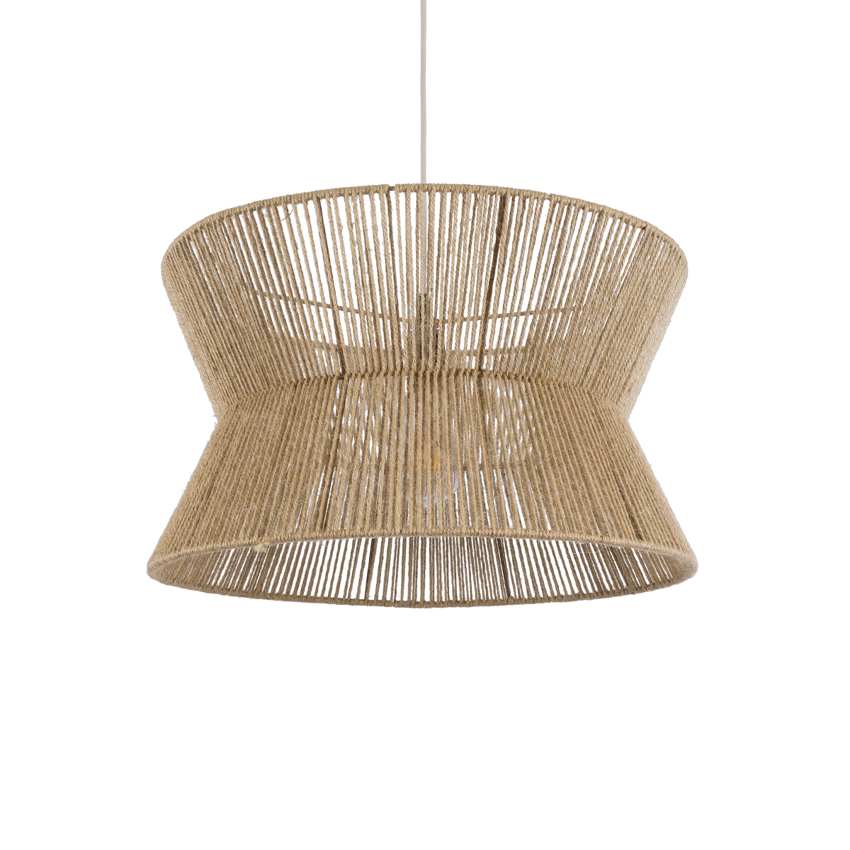 LEDTM® BISBEE 02204 Boho Κρεμαστό Φωτιστικό Οροφής με Ντουί 1 x E27 AC 220-240V IP20 - Μπεζ - Μ50 x Π50 x Υ28cm - Image 2