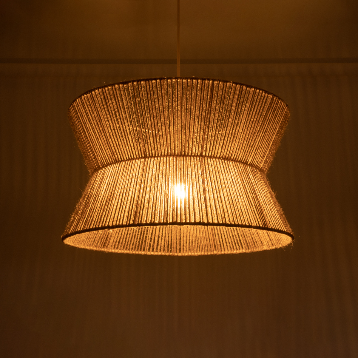 LEDTM® BISBEE 02204 Boho Κρεμαστό Φωτιστικό Οροφής με Ντουί 1 x E27 AC 220-240V IP20 - Μπεζ - Μ50 x Π50 x Υ28cm - Image 3