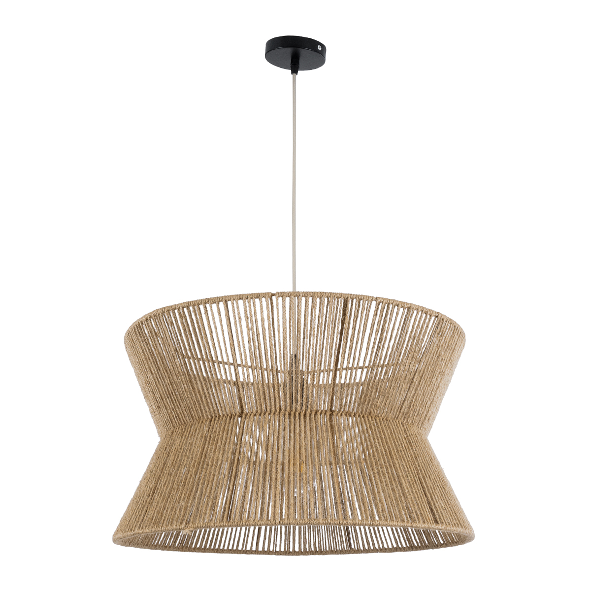 LEDTM® BISBEE 02204 Boho Κρεμαστό Φωτιστικό Οροφής με Ντουί 1 x E27 AC 220-240V IP20 - Μπεζ - Μ50 x Π50 x Υ28cm - Image 4