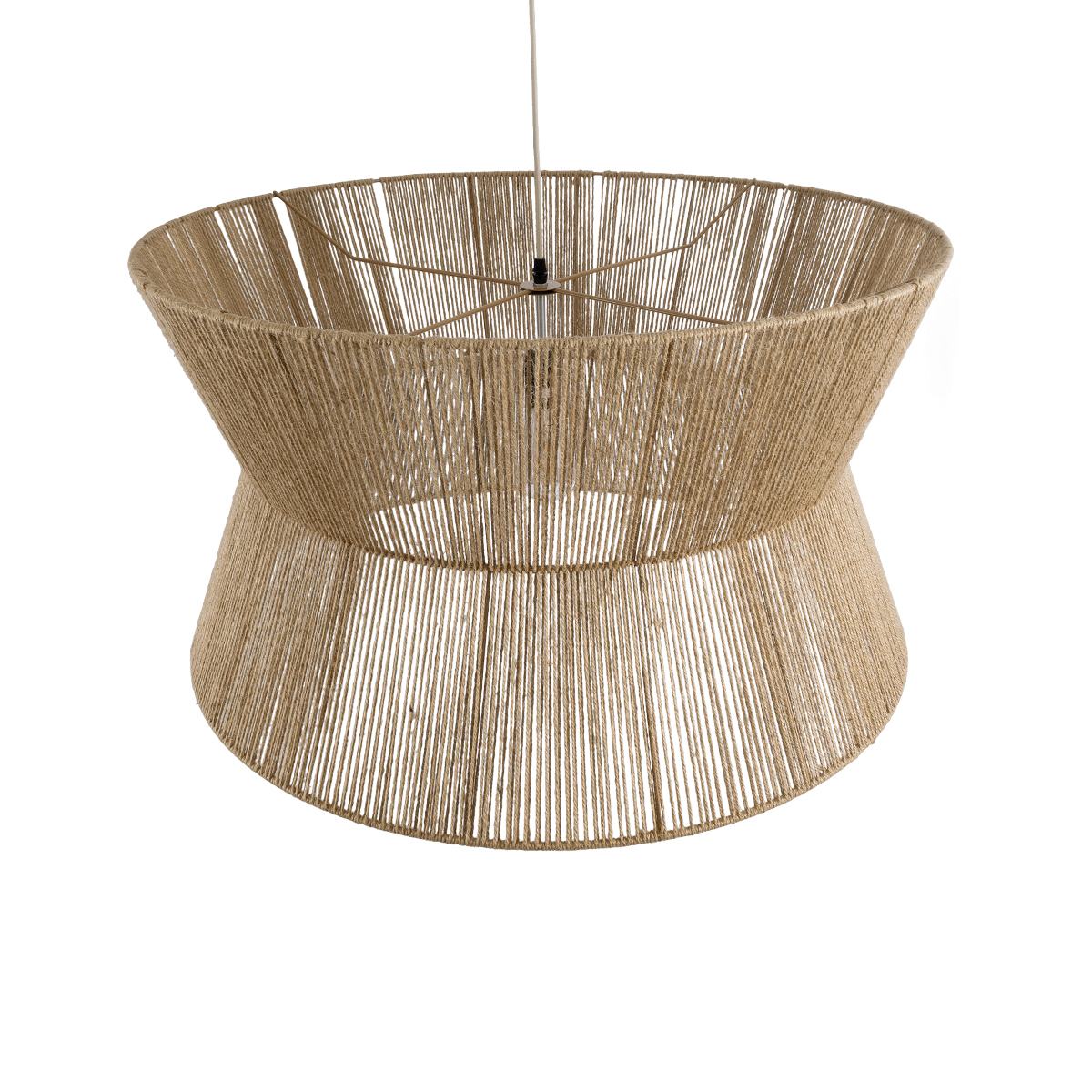 LEDTM® BISBEE 02205 Boho Κρεμαστό Φωτιστικό Οροφής με Ντουί 1 x E27 AC 220-240V IP20 - Μπεζ - Μ80 x Π80 x Υ48cm - Image 7