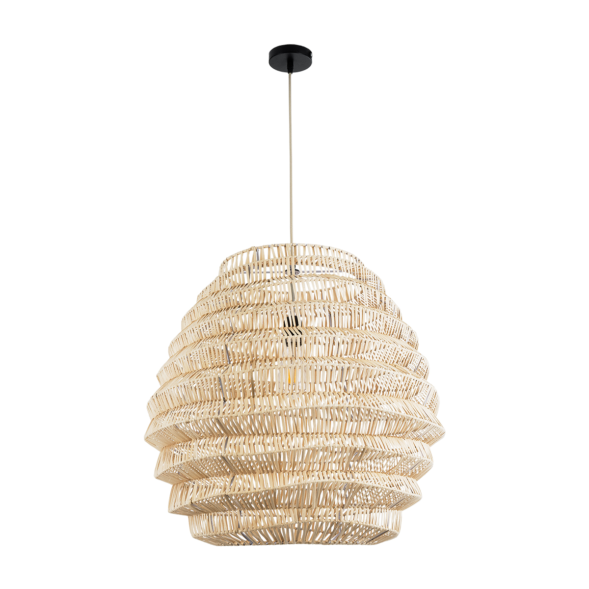 LEDTM® OREGON 02206 Boho Κρεμαστό Φωτιστικό Οροφής με Ντουί 1 x E27 AC 220-240V IP20 - Μπεζ - Μ60 x Π60 x Υ56cm - Image 4